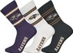 NFL BALTIMORE RAVENS Crew Socks - 3-pack - Paars/Wit/Zwart - Maat 39/42