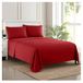 Sweet Home Collection Luxe beddengoed set met plat, hoeslaken, 2 kussenslopen, microvezel, rood, volledig