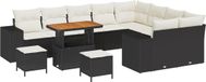 vidaXL Banc de jardin noir/crème