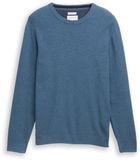 Tom Tailor Pull en tricot en coton - Taille XXL - real teal melange