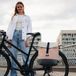 Markenlos Waterdichte fietstas, grijs/roze, medium formaat