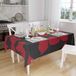 Bonamaison Tafelkleed, Anti-Mold, Sneldrogend, Waterdicht, 100% Polyester Tafellaken, rood Zwart, 140 x 160 Cm