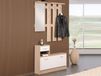 RUDY Armoire 1 porte 1 tiroir blanc/sonoma