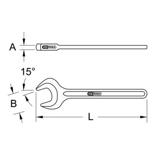 KS Tools KS Tools enkele steeksleutel, 18mm Aantal:1