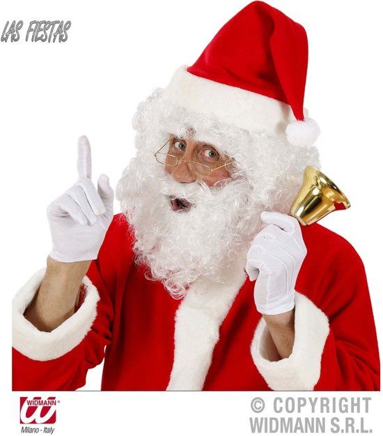 Kerstman Baard met pruik en wenkbrauwen - multi colour