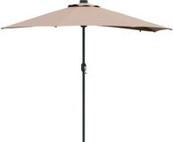 vidaXL Tuinparasol 294 x 150 x 223 cm Polyester en Staal Taupe