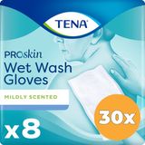 Tena Wet Wash Glove washandjes (licht parfum) - 30 pakjes van 8 stuks