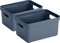 Sunware Opbergbox Sigma - 10 stuks - Kunststof - Donkerblauw - 5 liter