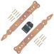 KOTARBAU® Set van 2 winkelbanden, 250 mm, deurband, deurscharnier, kruishang, deurscharnier, scharnier, goud, verzinkt, roestvrij, tuindeurband, bouwbeslag, robuust