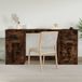 Maison Exclusive - Bureau avec meuble, placage chêne fumé, bois composite