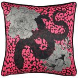 furn. Serpentine Kussenhoes, Polyester, Roze/Houtskool