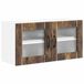 vidaXL Wandglas - Kasten - LUCCA - Gerookt - eiken - 80 x 31 x 40 cm