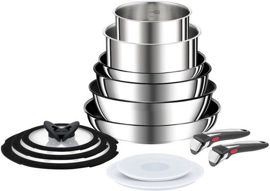 Tefal Ingenio Preference L97494 - 13-delige RVS pannenset - Inductie