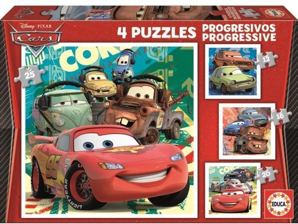 Educa Cars - 12/16/20/25 stukjes - 8412668149427