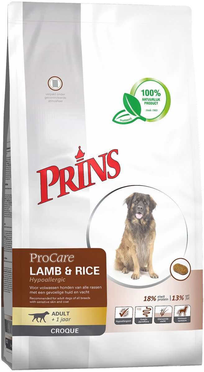 Prins Procare Hondenvoer Lam & Rijst Hypo Allergic - Anti-Allergie - 10 kg