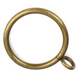Antieke messing gordijnringen met oogjes voor gordijnroeden tot 3 cm (set van 30 stuks gordijnringen)