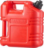 VEVOR Brandstofjerrycan, 9,5 L, Benzinejerrycan Met Schenktuit en Transparante Schaalverdeling, Max. Debiet 15 L/Min, Vloeistofcontainer voor De Meeste Auto'S, Motoren, Atv'S en Utv'S, Rood, 1 St.