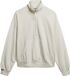 Superdry Studios Sweatshirt met Halve Rits Dames Off White Katoen Lange Mouw Maat 14