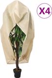 vidaXL Plantenhoezen met rits 4 st 70 g/m² 1,55x1,55 m