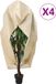 vidaXL Plantenhoezen met rits 4 st 70 g/m² 1,55x1,55 m