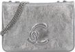 Coccinelle Leren Schoudertas Dulse Mini Bag Smooth Leather Steel Zilverkleurig