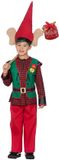 Wilbers Kabouterjongen Felix Flap Kostuum Rood/Groen Maat 140