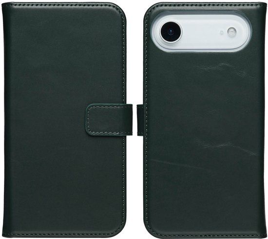 Selencia Echt Leren Bookcase - Geschikt voor Apple iPhone Air - Groen