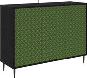 vidaXL Dressoir GELEEN Zwart Bewerkt hout