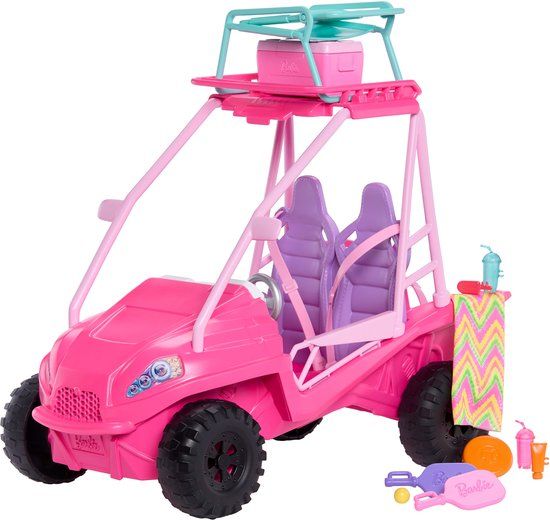 Barbie Mysteries Beach Detectives Ultieme Strandbuggy, Pop, Voertuig en Accessoires
