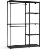 Songmics Kledingkast – Open model – Met kledingroedes – 43×124×182 cm – Zwart