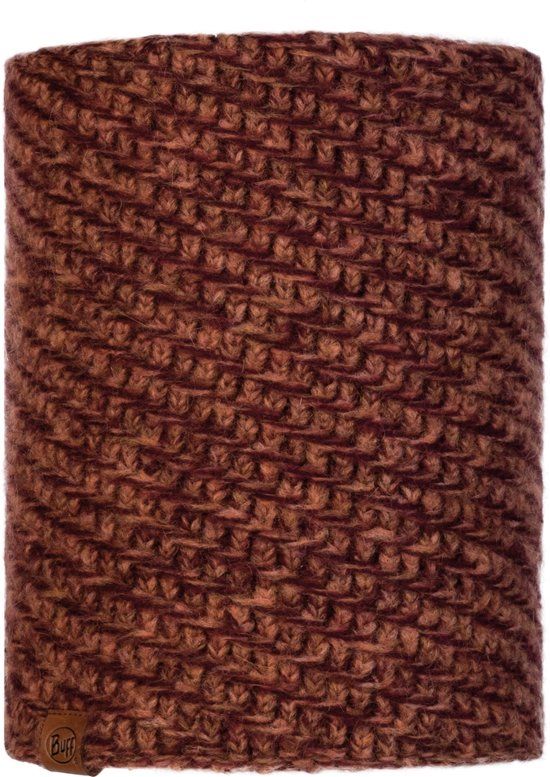 Buff - Gebreide Polar Nekwarmer Agna voor volwassenen - Roestbruin - 8428927380838