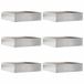 vidaXL Gazonrand 6 st 50 x 50 x 13 cm Roestvrij staal zilver