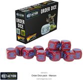 Warlord Games Order dice pack Maroon (Bolt action nieuw)