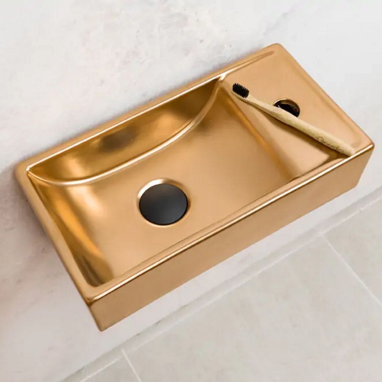 Boss & Wessing Fontein rechts boss & wessing ruby 40x22 cm mat rose goud