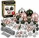 Bellatio Decorations Kerstballen mix 101 pièces - argent rose vert - ornements en plastique - pour sapin de Noël de 150 cm