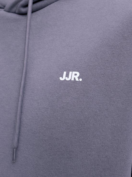 JJ REBEL JACK&JONES JREBREBEL LOGO SWEAT HOOD NOOS Jongens Trui - Folkstone Gray - Maat S