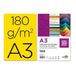 Liderpapel A3 karton 180g/m² geel verpakking van 100 vellen