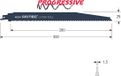 Rotec lame de scie sabre RC390 / S1256XHM (2 pièces)