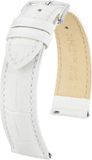 HIRSCH DUKE L WHITE CALF -26mm Horlogeband Leer Wit Unisex Volwassenen