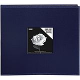 Pioneer 8 inch bij 8 inch snapload genaaid kunstleer frame cover geheugen boek, marineblauw