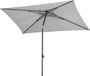 Merkloos Parasol rechthoekig zilvergrijs 240 x 140 cm Sevilla