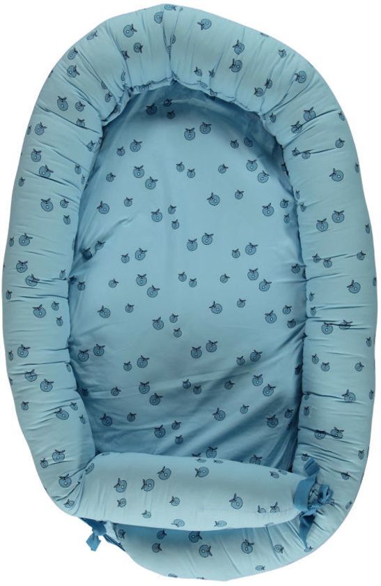 Smafolk babynest blauw met kleine appeltjes