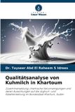 Qualitätsanalyse Verlag Unser Wissen Qualitätsanalyse von Kuhmilch in Khartoum Paperback