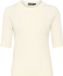 Soaked in Luxury 3/4-trui voor dames Spina crème XXL Wol Ronde hals Effen Herfst/Winter 2024