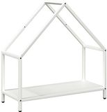 vidaXL - Brandhoutrek - 60x25x60 cm - Koudgewalst Staal - Wit