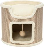 By Cee Cee Krabton Krabton Evi Kattenboom Kattenhuis Kattenboom Kattenbed met speelbal Krabton Evi 39x39x37cm