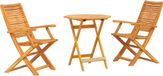 Syfax Acaciahout Vouw Bistro Set 3 st Bruin Massief