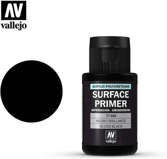 Vallejo 77660 Gloss Black - Primer - Acryl Verf (32 ml)