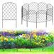 Set van 10 palen noirs en métal pour parterres de fleurs