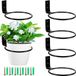 Support mural 6 pièces pour pots de fleurs – suspension de plantes – pot de fleurs suspendu – support de pot de fleurs annulaire – support de plante en métal – anneau de support de plante – support de pot de fleurs de 10 cm – noir
